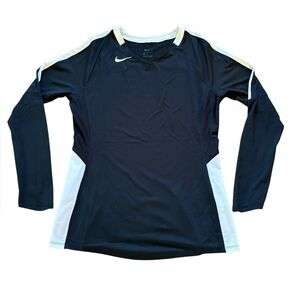 NIKE Vapor Pro Black Long Sleeve Volleyball Shirt 915025-012 Womens Medium NWOT